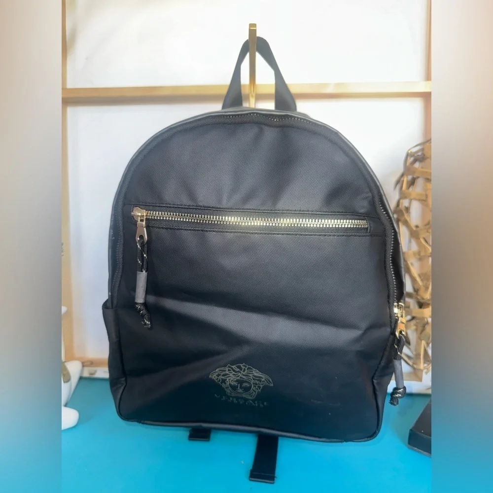 Versace Black and Gold Backpack